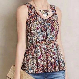 Anthropologie Deletta Corbara Peplum Top